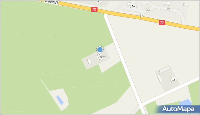 Zieleń, Zieleń, 23a, mapa Zieleń