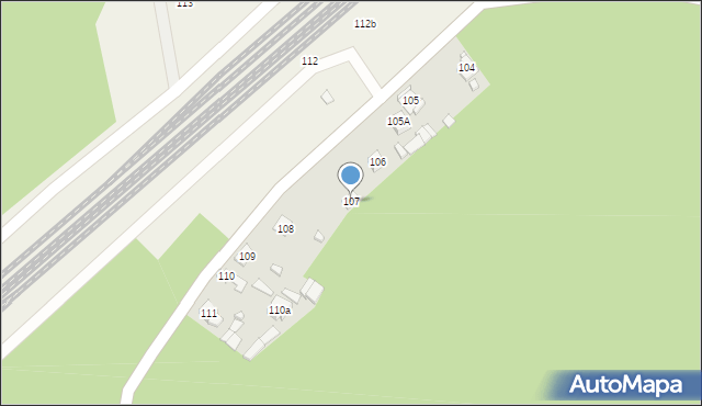 Zieleniec, Zieleniec, 107, mapa Zieleniec