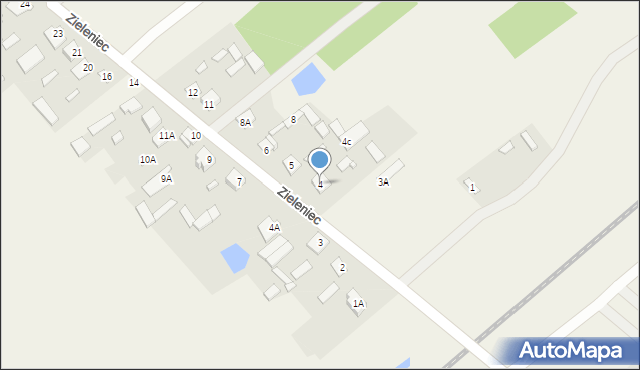 Zieleniec, Zieleniec, 4, mapa Zieleniec