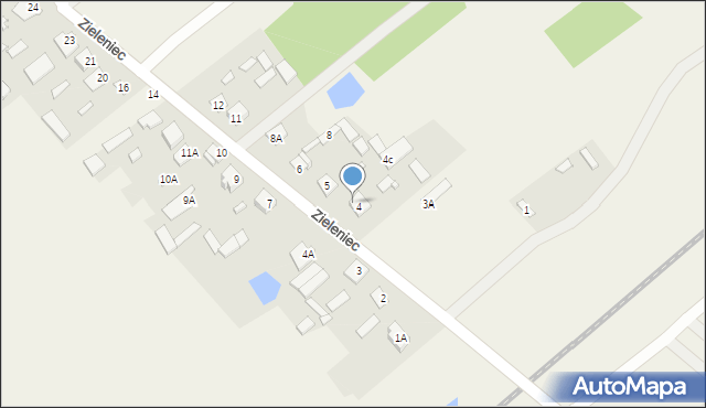 Zieleniec, Zieleniec, 4b, mapa Zieleniec