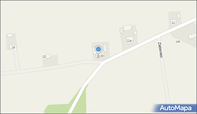 Zieleniec, Zieleniec, 22, mapa Zieleniec