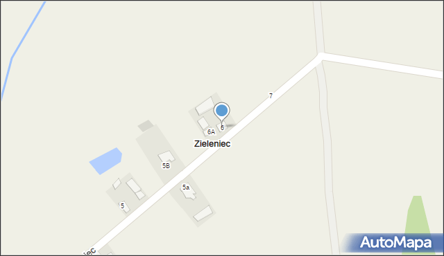Zieleniec, Zieleniec, 6, mapa Zieleniec