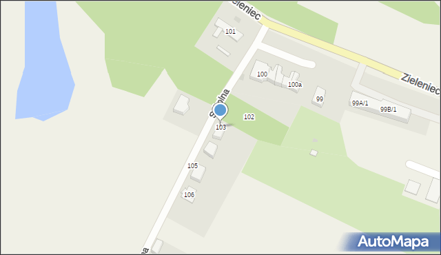 Zieleniec, Zieleniec, 103, mapa Zieleniec