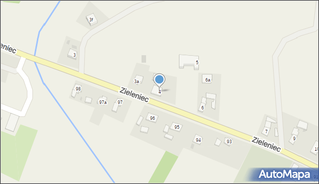 Zieleniec, Zieleniec, 4, mapa Zieleniec