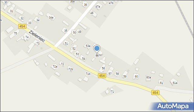 Zieleniec, Zieleniec, 55, mapa Zieleniec