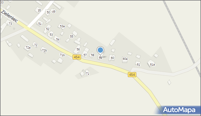 Zieleniec, Zieleniec, 59, mapa Zieleniec