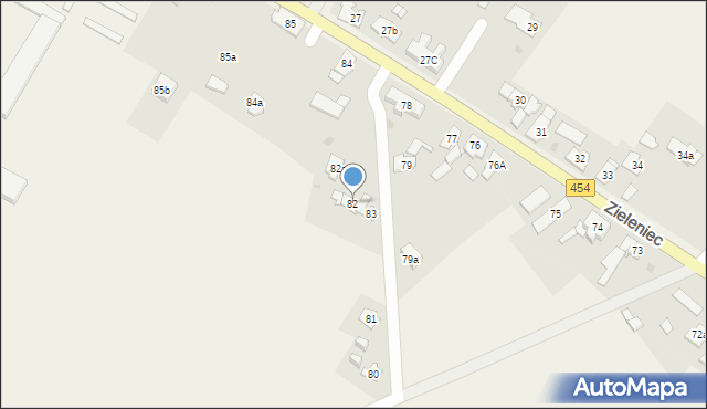 Zieleniec, Zieleniec, 82, mapa Zieleniec