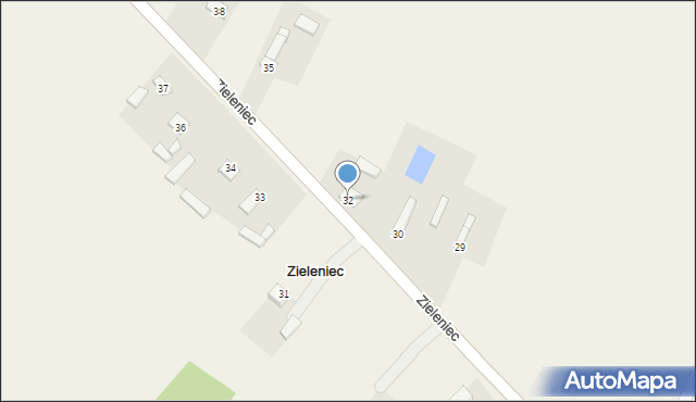 Zieleniec, Zieleniec, 32, mapa Zieleniec