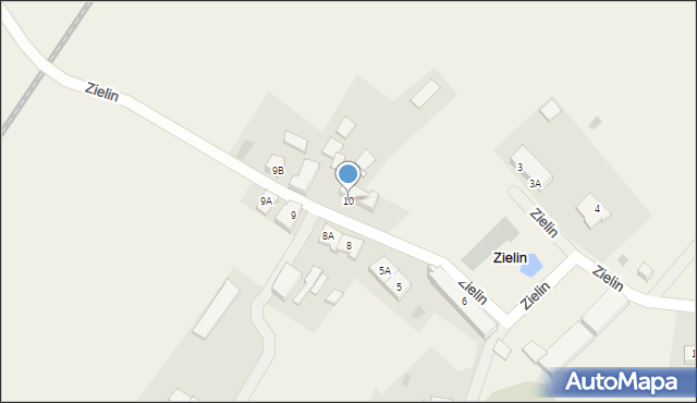 Zielin, Zielin, 10, mapa Zielin