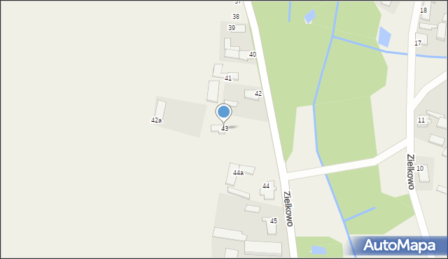 Zielkowo, Zielkowo, 43, mapa Zielkowo
