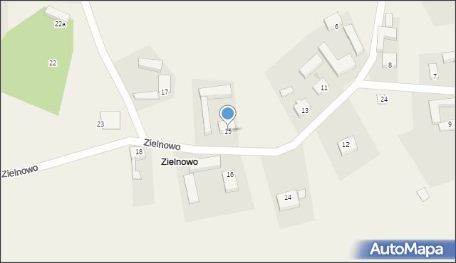 Zielnowo, Zielnowo, 15, mapa Zielnowo