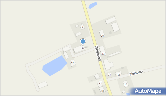Zielnowo, Zielnowo, 13, mapa Zielnowo