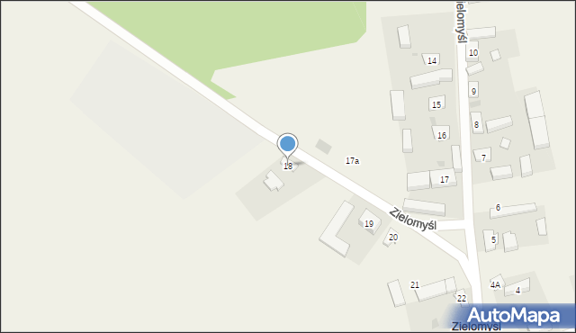 Zielomyśl, Zielomyśl, 18, mapa Zielomyśl