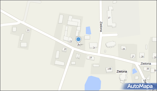 Zielona, Zielona, 25, mapa Zielona