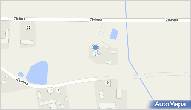 Zielona, Zielona, 30, mapa Zielona