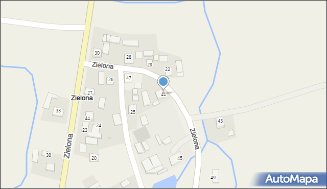 Zielona, Zielona, 41, mapa Zielona