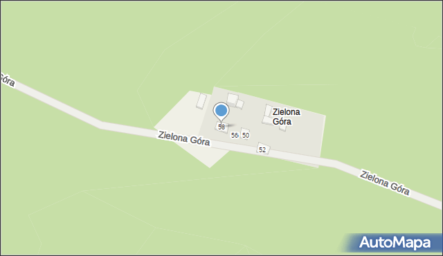 Zielona Góra, Zielona Góra, 58, mapa Zielona Góra