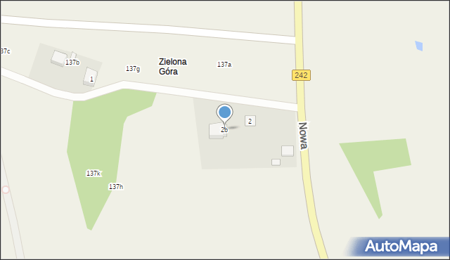 Zielona Góra, Zielona Góra, 2b, mapa Zielona Góra