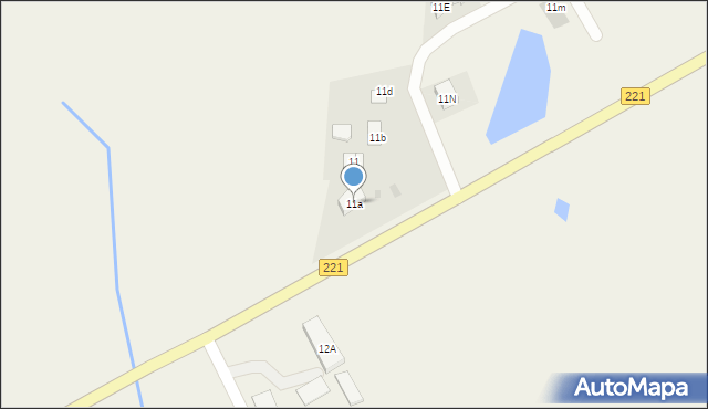 Zielona Wieś, Zielona Wieś, 11a, mapa Zielona Wieś