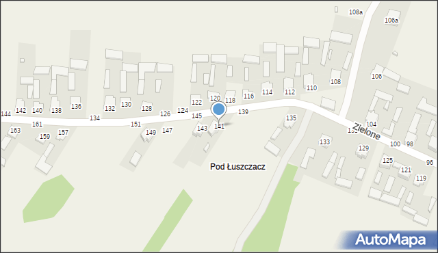 Zielone, Zielone, 141, mapa Zielone