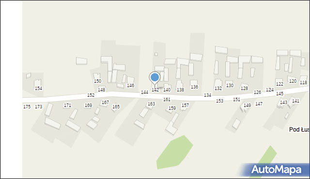 Zielone, Zielone, 142, mapa Zielone