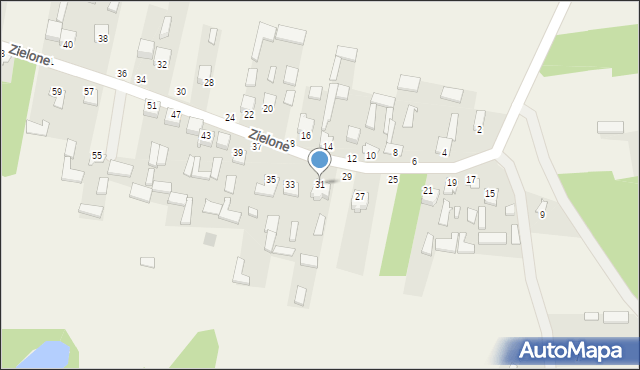 Zielone, Zielone, 31, mapa Zielone