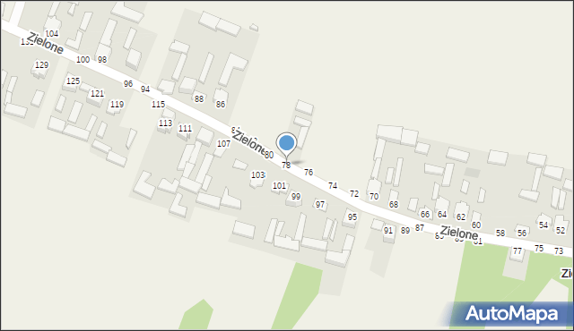 Zielone, Zielone, 78, mapa Zielone