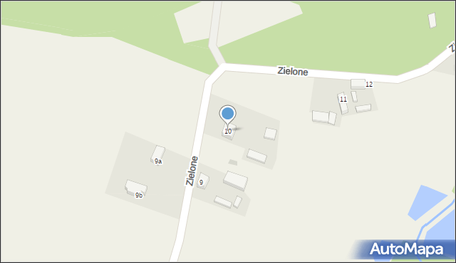 Zielone, Zielone, 10, mapa Zielone