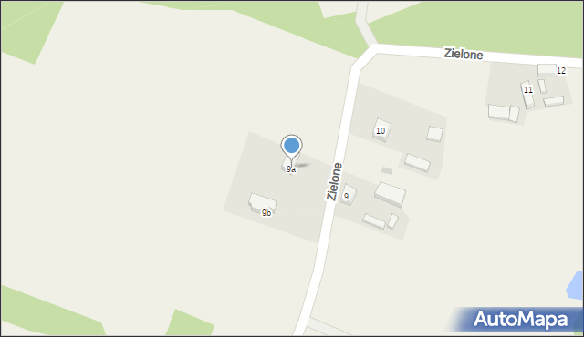 Zielone, Zielone, 9a, mapa Zielone