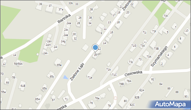 Zielonka, Zielone Łąki, 10, mapa Zielonka