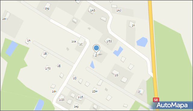 Zielonka, Zielonka, 1I, mapa Zielonka