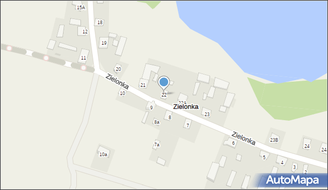 Zielonka, Zielonka, 22, mapa Zielonka