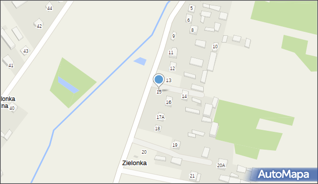 Zielonka, Zielonka, 15, mapa Zielonka