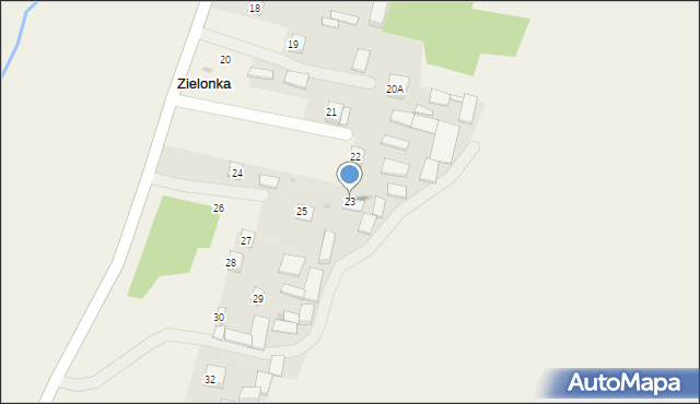 Zielonka, Zielonka, 23, mapa Zielonka