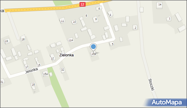 Zielonka, Zielonka, 10a, mapa Zielonka