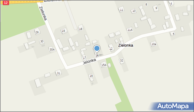 Zielonka, Zielonka, 15, mapa Zielonka