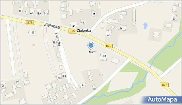 Zielonka, Zielonka, 86a, mapa Zielonka