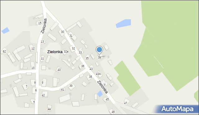 Zielonka, Zielonka, 34, mapa Zielonka