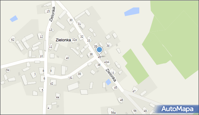 Zielonka, Zielonka, 43, mapa Zielonka