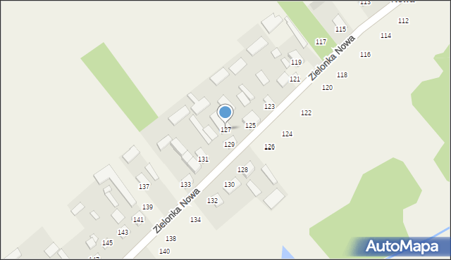 Zielonka Nowa, Zielonka Nowa, 127, mapa Zielonka Nowa