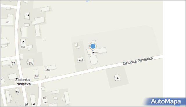 Zielonka Pasłęcka, Zielonka Pasłęcka, 17, mapa Zielonka Pasłęcka
