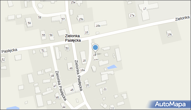 Zielonka Pasłęcka, Zielonka Pasłęcka, 19a, mapa Zielonka Pasłęcka