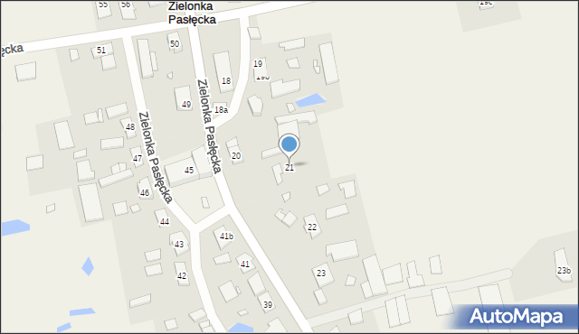 Zielonka Pasłęcka, Zielonka Pasłęcka, 21, mapa Zielonka Pasłęcka
