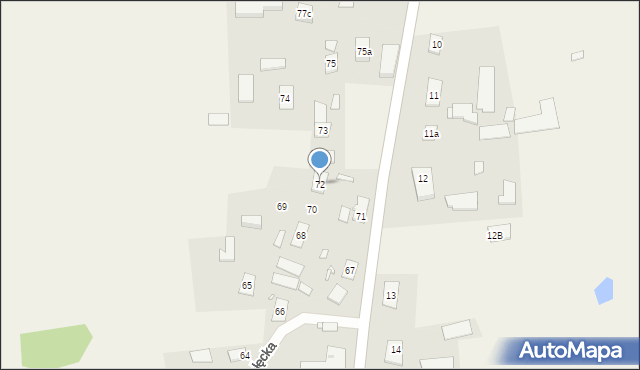 Zielonka Pasłęcka, Zielonka Pasłęcka, 72, mapa Zielonka Pasłęcka