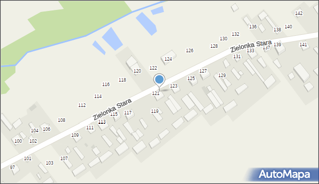 Zielonka Stara, Zielonka Stara, 121A, mapa Zielonka Stara