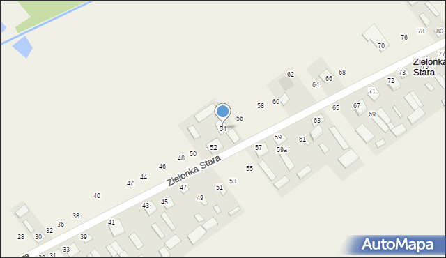 Zielonka Stara, Zielonka Stara, 54, mapa Zielonka Stara