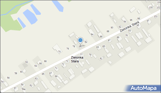 Zielonka Stara, Zielonka Stara, 80, mapa Zielonka Stara