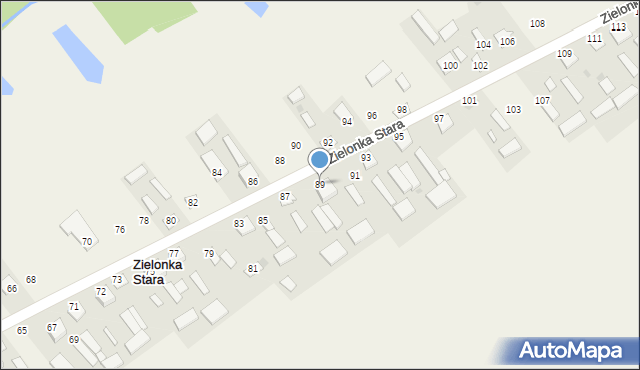 Zielonka Stara, Zielonka Stara, 89, mapa Zielonka Stara