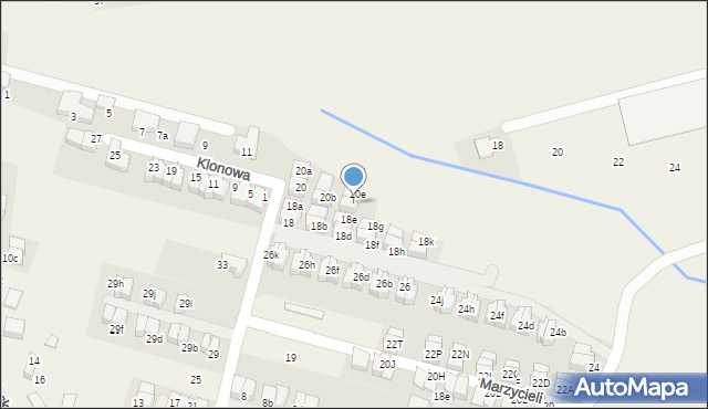 Zielonki, Zielna, 20d, mapa Zielonki