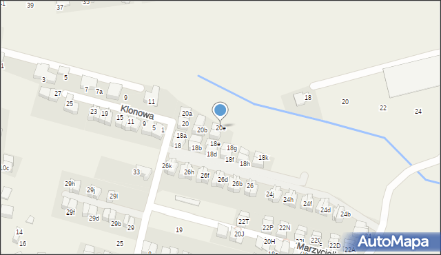 Zielonki, Zielna, 20e, mapa Zielonki